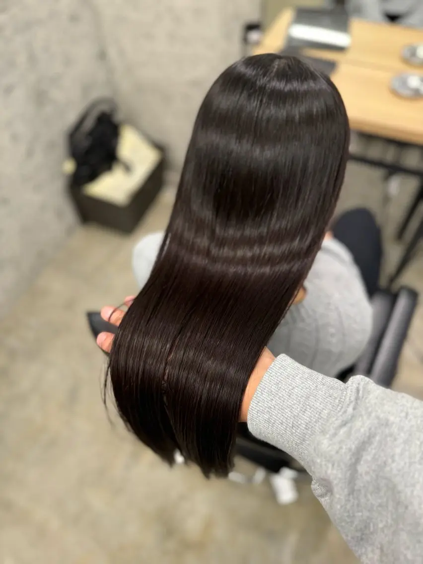 ロング カット ヘアカラー 縮毛矯正 トリートメント 髪質改善/浅沼 亮のヘアスタイル