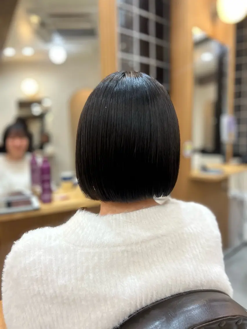 ミディアム ボブ 縮毛矯正 カット 縮毛矯正 SHIAN八王子店 🧸あずみ🧸のヘアスタイル