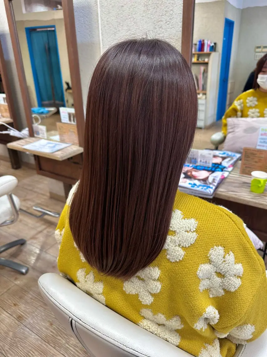 セミロング カラー カット ヘアカラー トリートメント 阿部 美咲のヘアスタイル