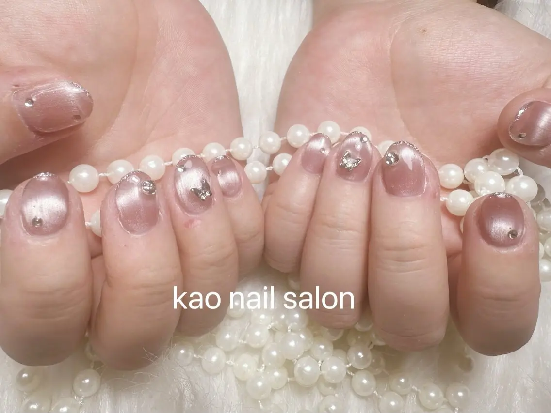 ネイル ハンドネイル kao nail マグネット/長さだしのネイルデザイン