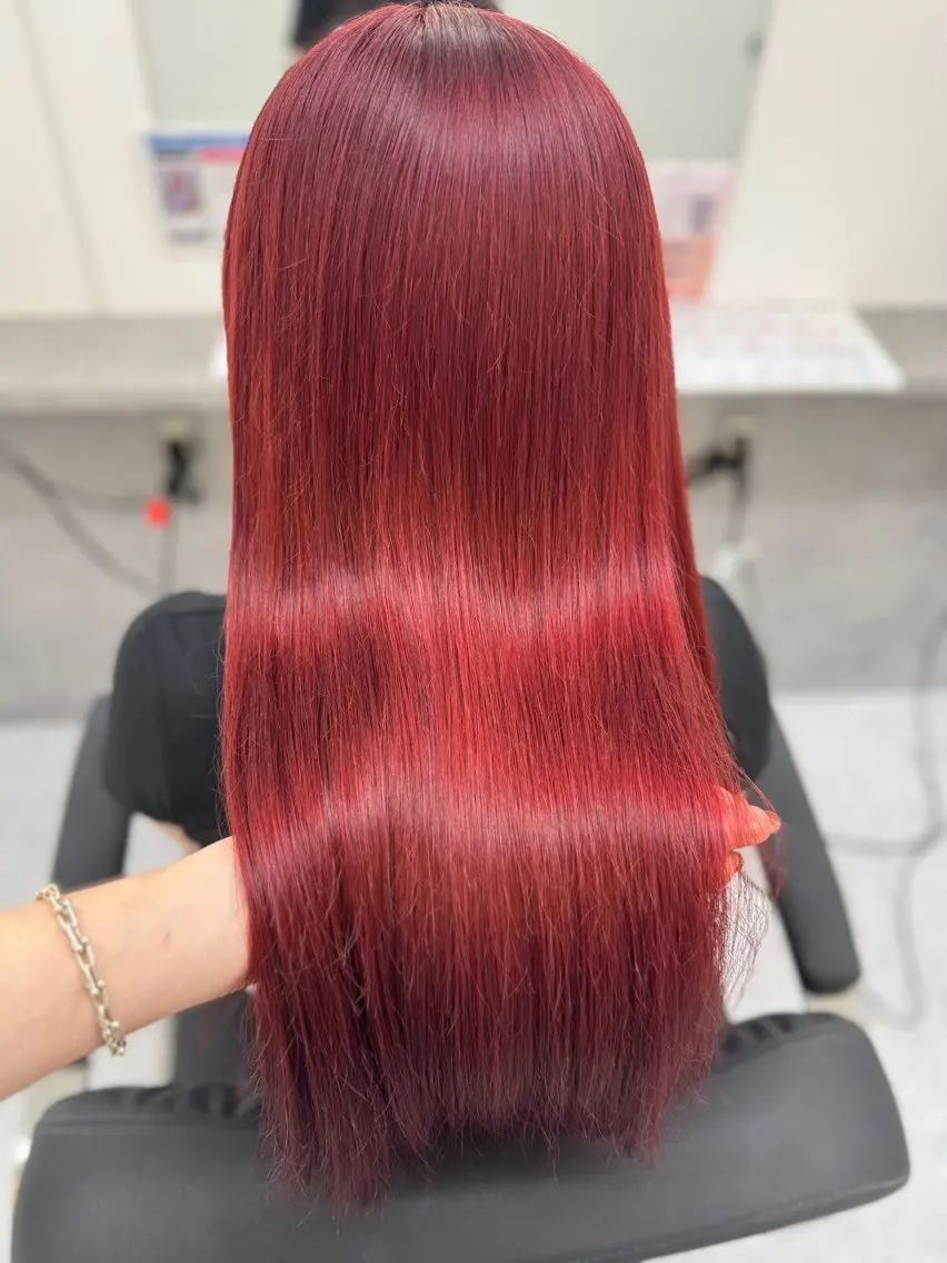 ロング カラー 韓国レイヤー艶カラー ブリーチ otohaのヘアスタイル