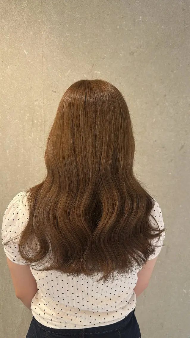 セミロング カラー ベージュカラー ブリーチ ヘーゼル ブリーチなしカラー 暖色/ヘアアレンジ 🎀♡irohaのヘアスタイル