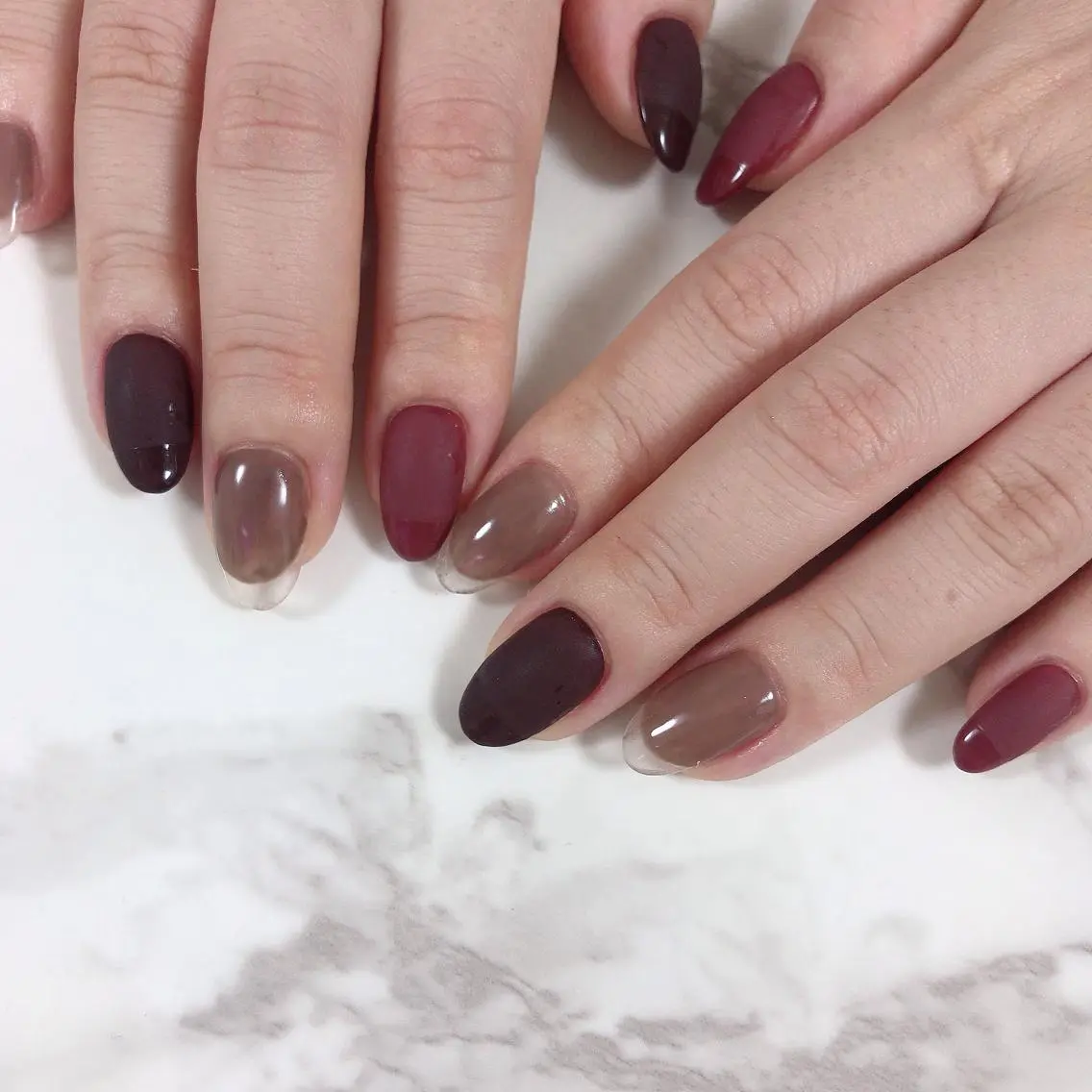 ネイル マットネイル ハンドネイル SOL NAILのネイルデザイン