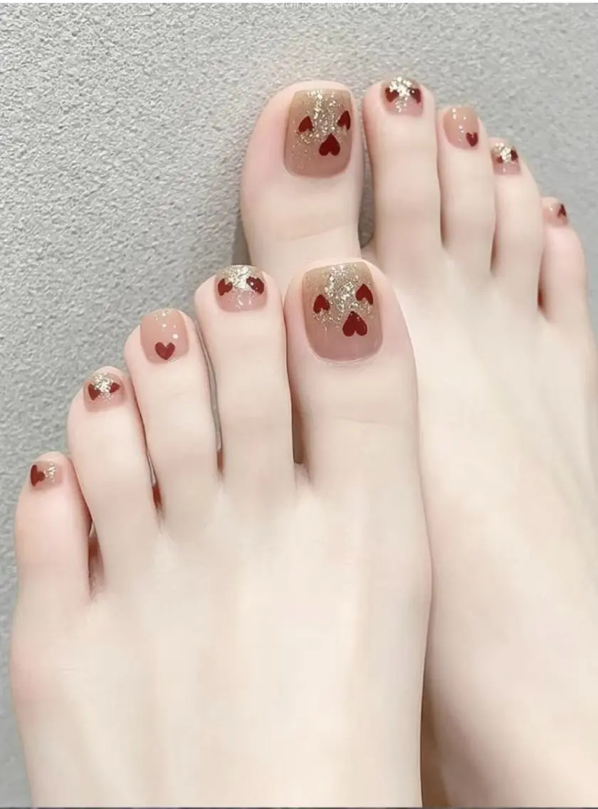 ネイル フットネイル H3 Nail Tsuki🦋💙のネイルデザイン