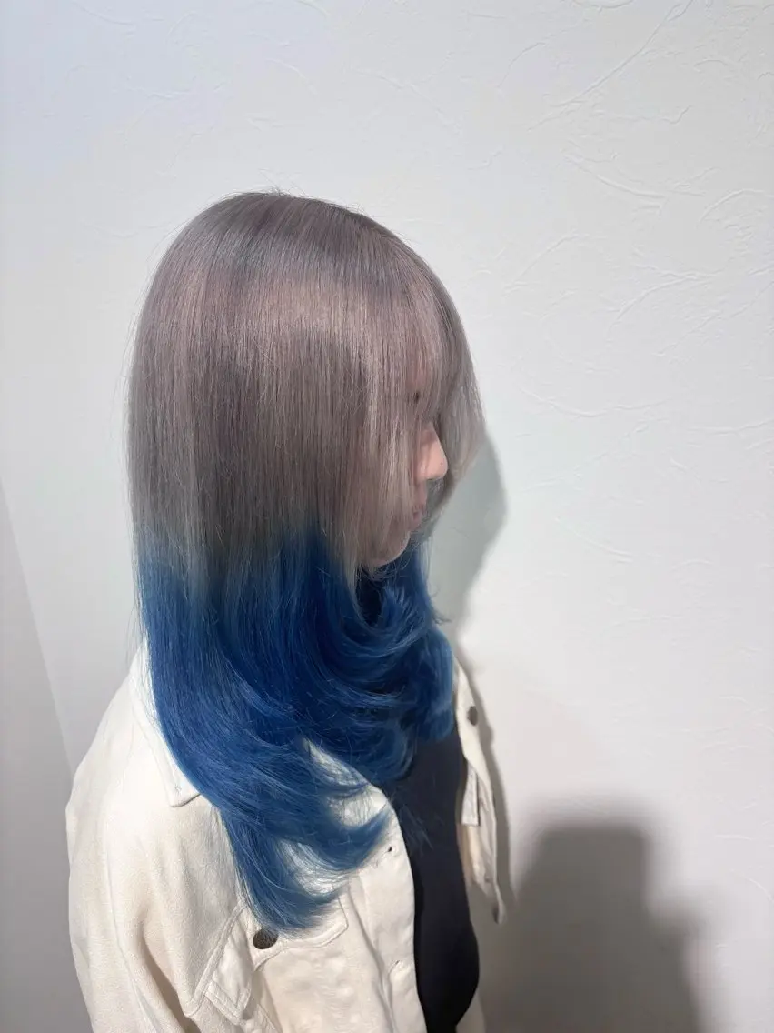 ロング カラー ヘアカラー トリートメント ヘッドスパ 【ハイトーン特化】 🦋森山陽向/大宮のヘアスタイル