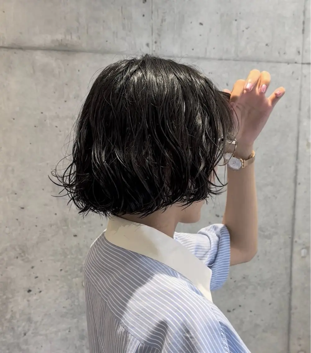 ショート パーマ ボブ 遠藤惟斗/自由が丘/ 透明感カラー/パーマのヘアスタイル