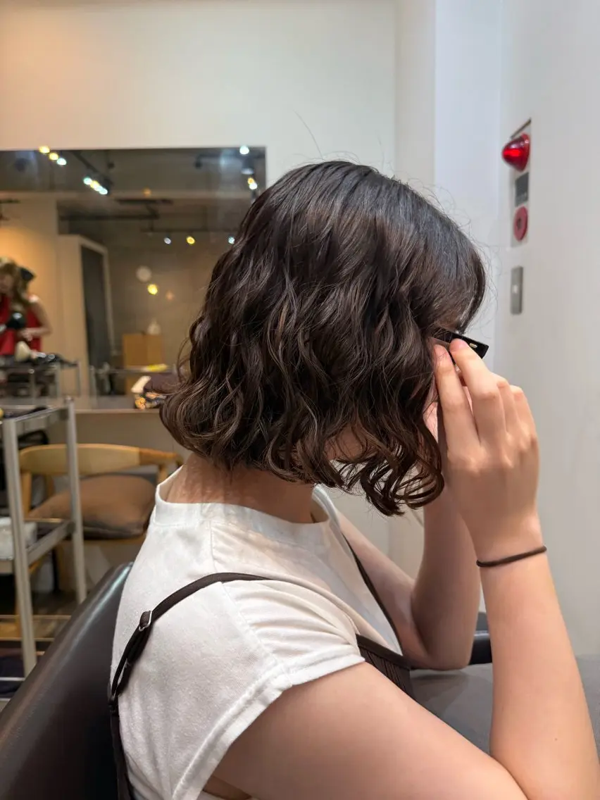 ショート カット パーマ トリートメント 🌿朝5分でお洒落 パーマスタイル🌿のヘアスタイル