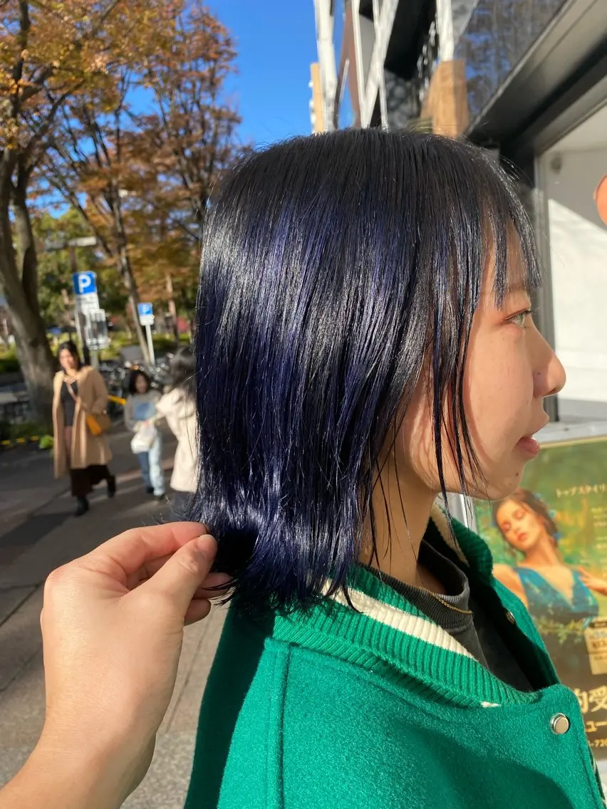 ショート カラー ハイライトカラー ネイビーカラー ハイライト CAMUE代表 Masaのヘアスタイル