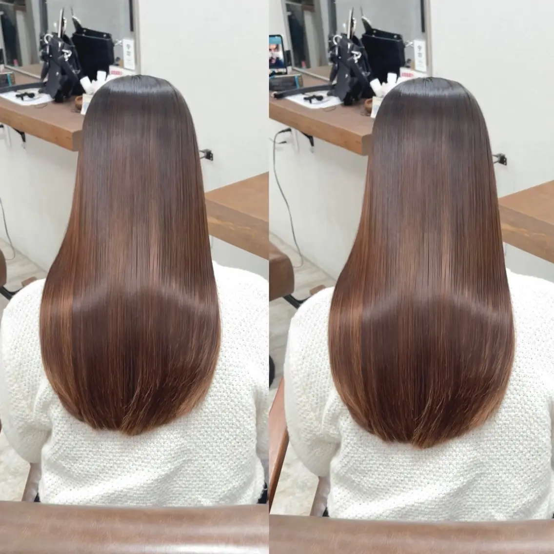 ロング 縮毛矯正 トリートメント LABO. 門屋和香那のヘアスタイル