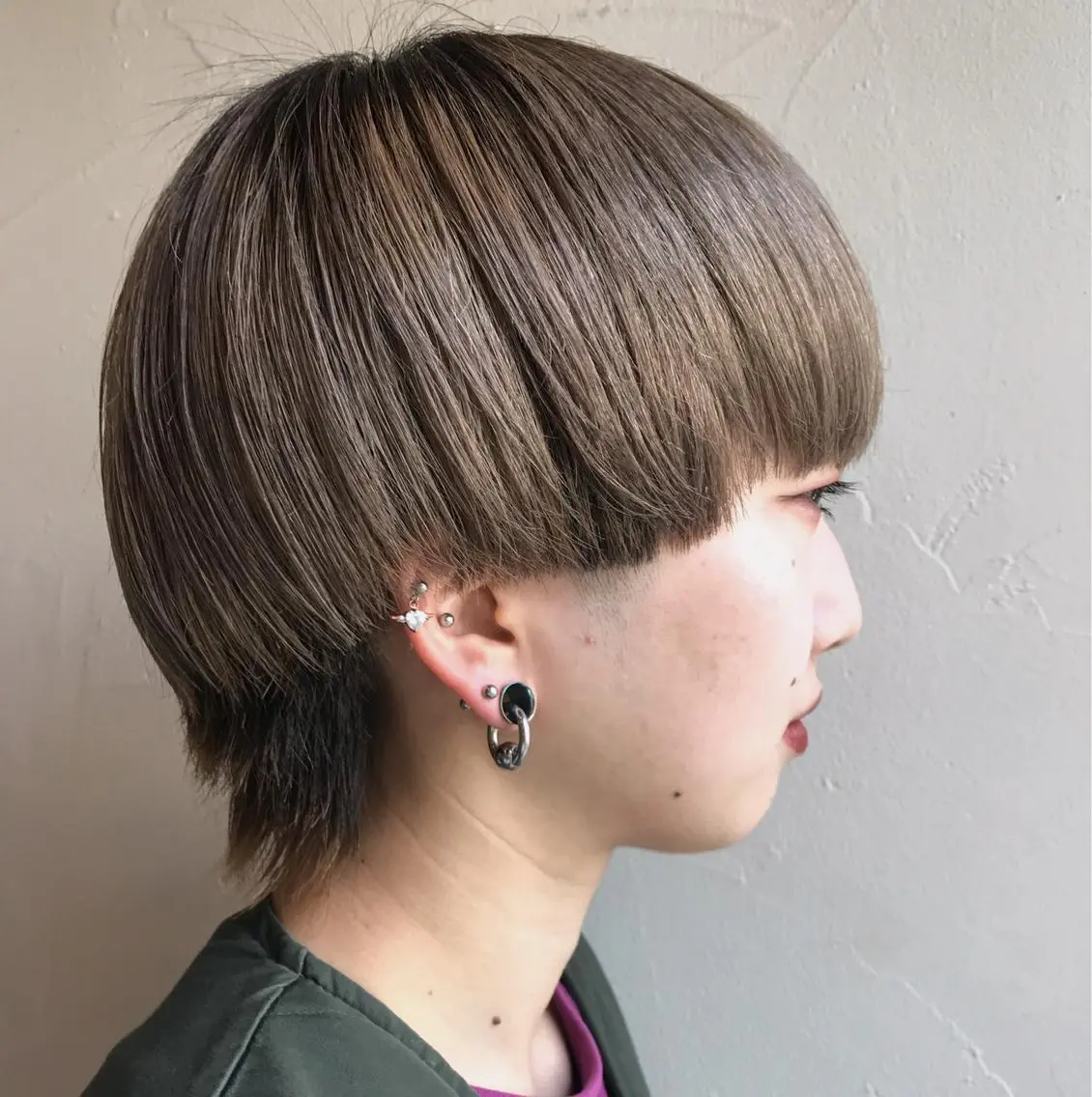 ショート アッシュ カット ヘアカラー トリートメント 山下 千明のヘアスタイル