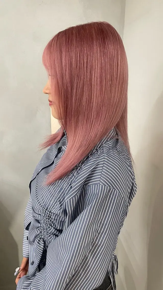 ロング カラー 髪質改善ストレート 🌈似合わせカットのヘアスタイル
