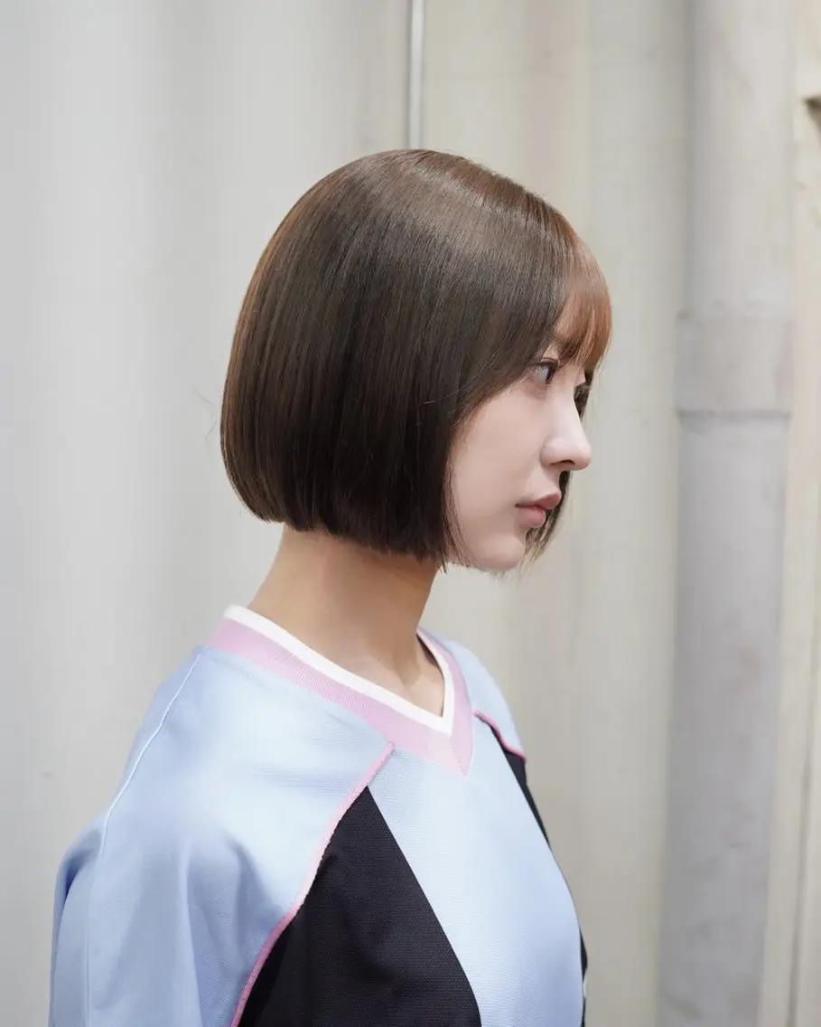 ミディアム 透けヘア/艶ベージュ ヘアセット/nagiのヘアスタイル