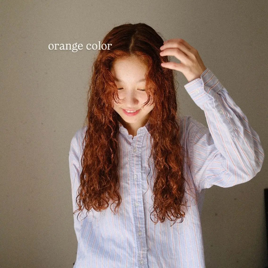 カラー オレンジ カット ヘアカラー トリートメント misaki morimoto🌱のヘアスタイル