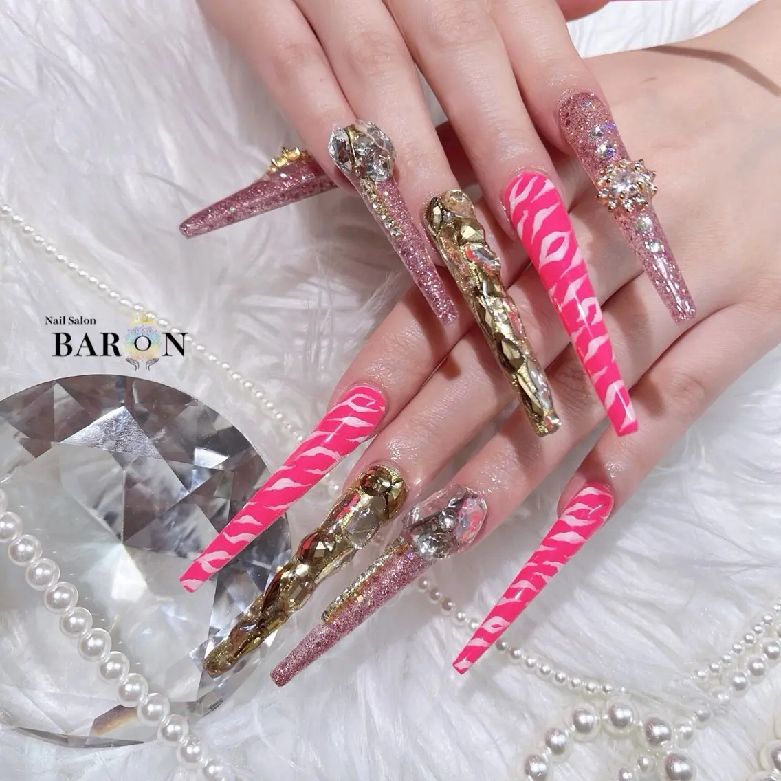 ロング BARON SAKIのネイルデザイン