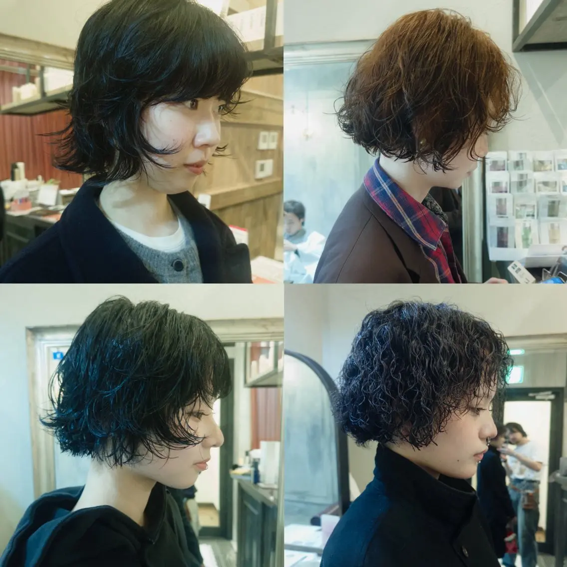 ショート パーマ ボブ カット パーマ ぱる/透明感カラー パーマ/カットのヘアスタイル