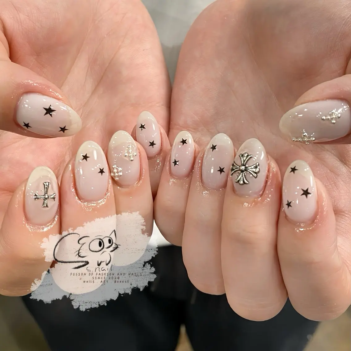 ネイル チークネイル フレンチネイル グラデーション マグネットネイル ワンカラーネイル S.nail _のネイルデザイン