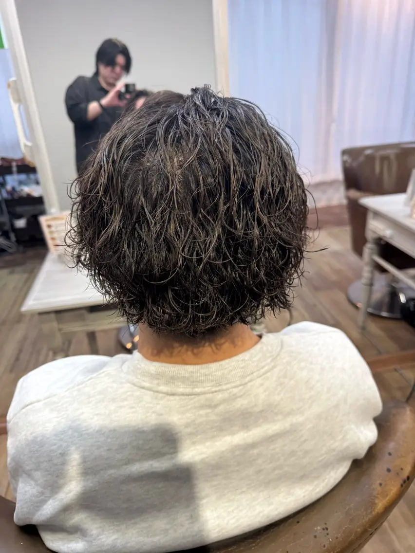 パーマ メンズ カット パーマ メンズ特化 ⚡️ひりゅう⚡️のヘアスタイル
