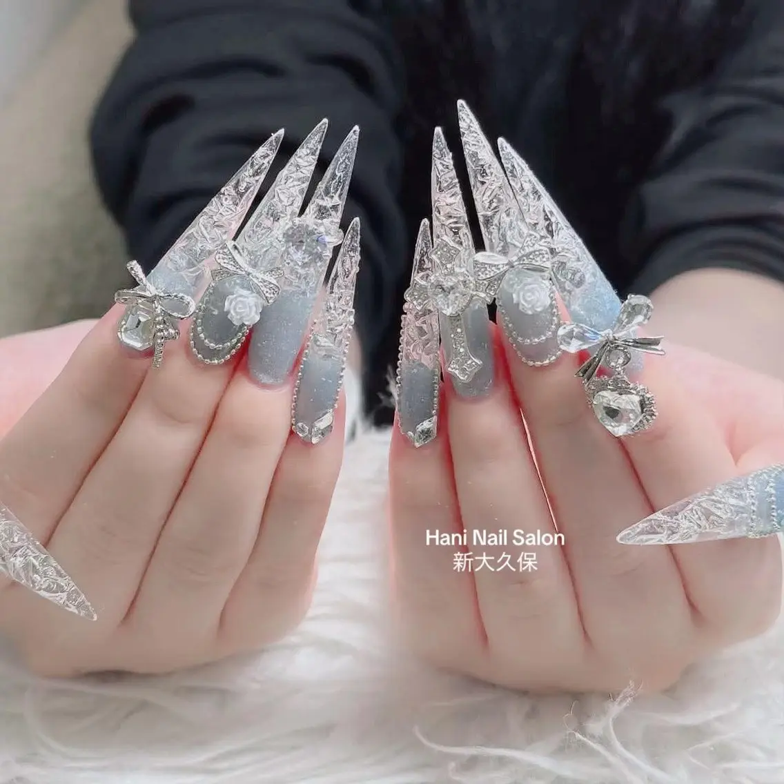 ネイル フットネイル フレンチネイル グラデーション 韓国ネイル ロングネイル qyn qynのネイルデザイン