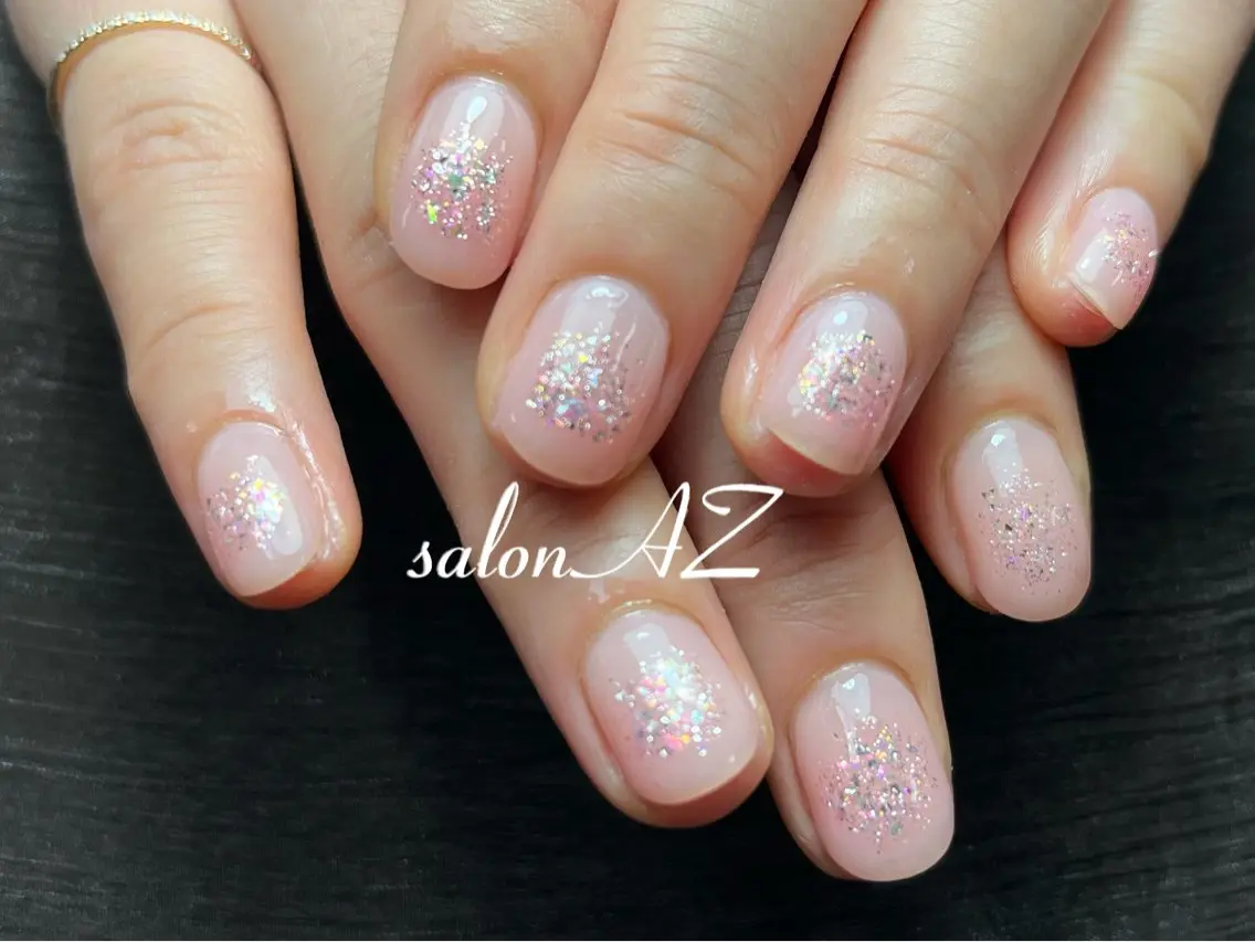 ネイル アートネイル 長さ出し フットネイル フレンチネイル ジェルネイル salon AZのネイルデザイン