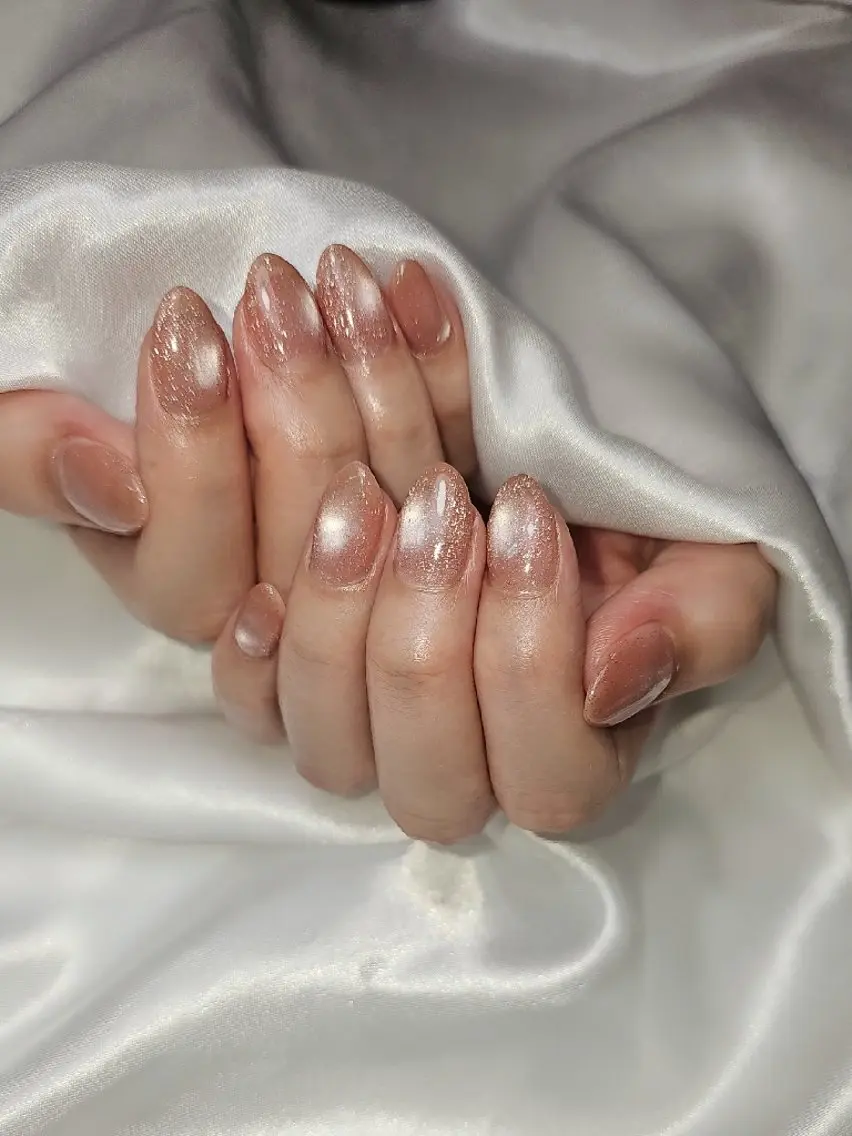 ネイル 長さ出し フラッシュネイル フレンチネイル ガラスフレンチ 韓国ネイル Ra: Nail 라: 네일のネイルデザイン