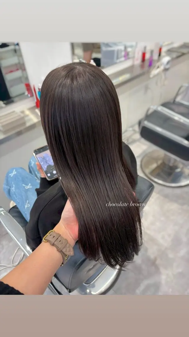 ロング ヘアカラー ParveMix 宮﨑 梨里のヘアスタイル