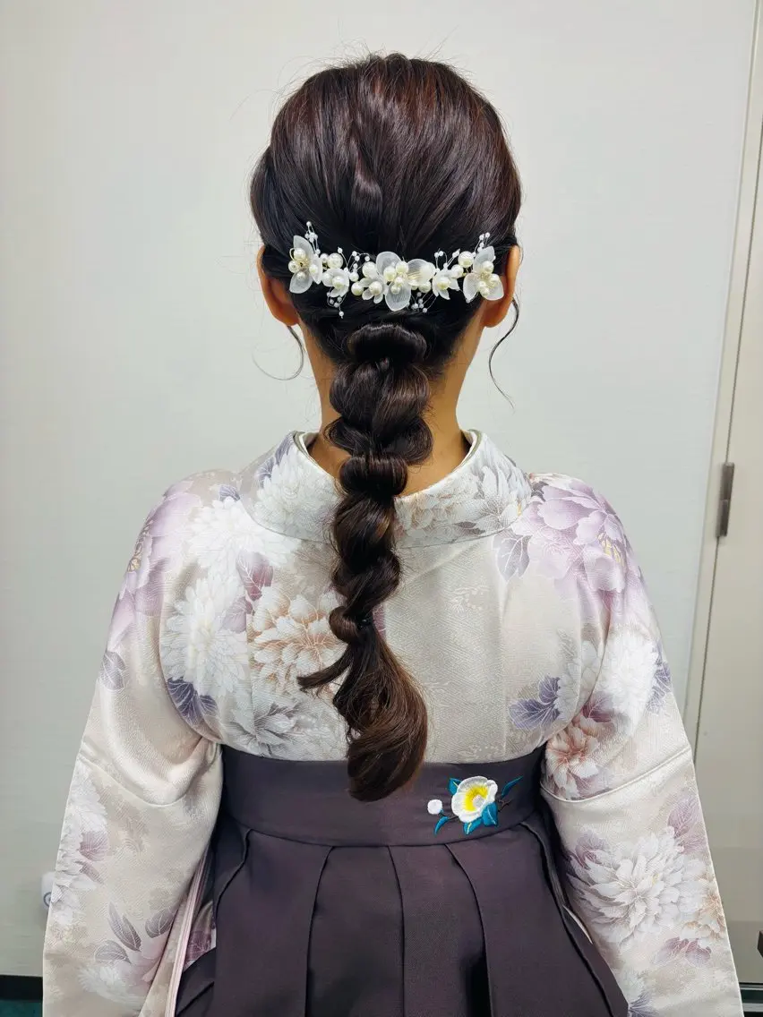 ロング 卒業式のヘアスタイル YUMEYAKATA 五条店のヘアスタイル