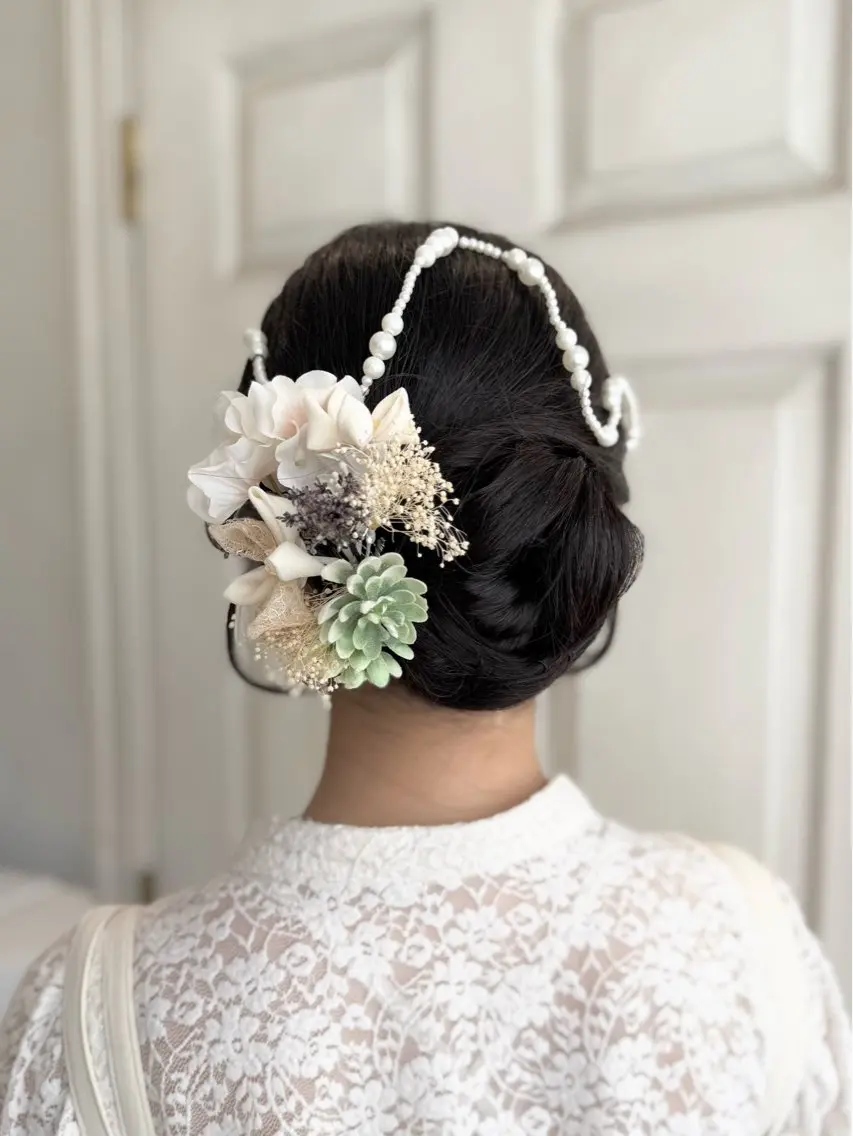 ヘアアレンジ 着物ヘア 結婚式・ブライダル 卒業式のヘアスタイル ヘアセット ヘアメイク美容師 🦋サカモトレナ🦋のヘアスタイル
