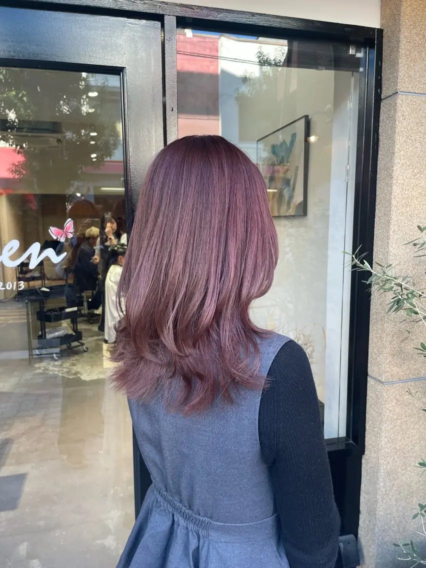 ミディアム カラー 長谷川 黎のヘアスタイル