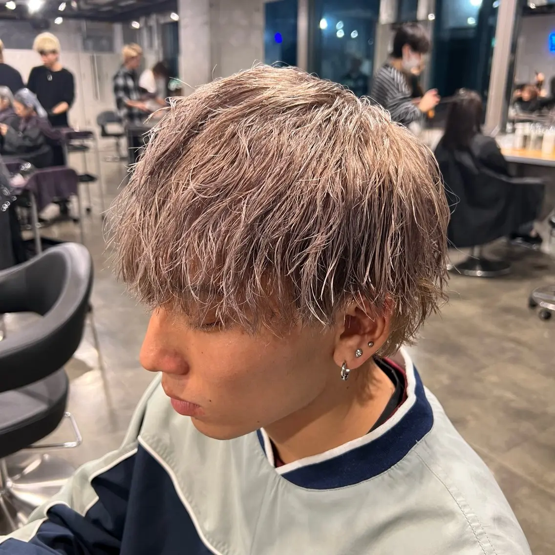 ショート カラー パーマ ヘアアレンジ メンズ キッズ アップバング センターパート メンズハイライト マッシュ メンズパーマ 🔷横浜1のパーマ 職人🔷将太郎のヘアスタイル