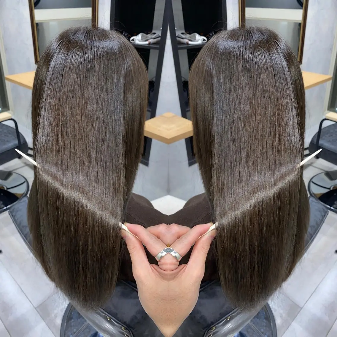 ロング 髪質改善 トリートメント カット トリートメント 【美髪矯正】【スト カール】小野村翔太のヘアスタイル