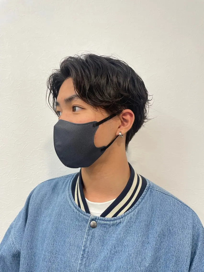 ミディアム パーマ メンズ ヘントナ カイのヘアスタイル