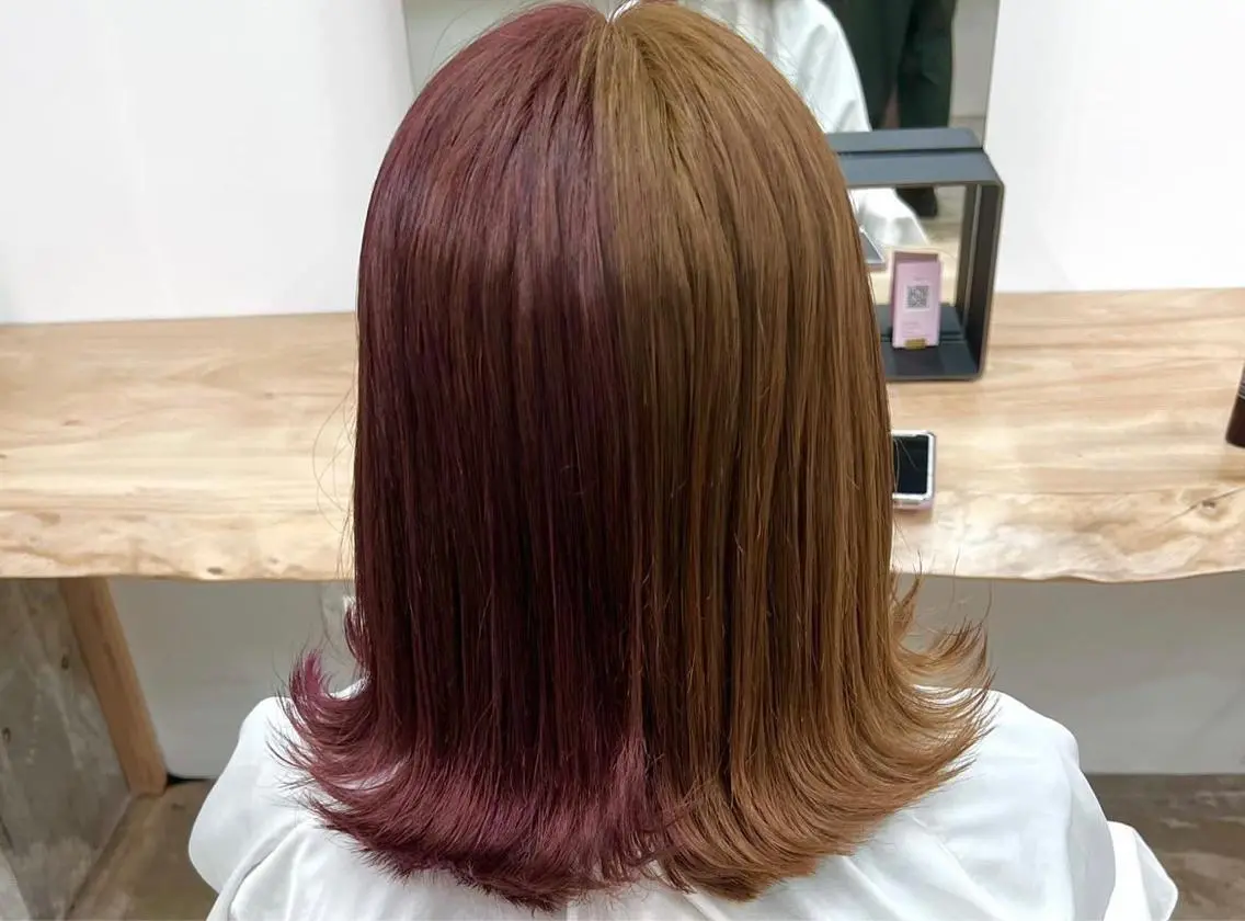 カラー ブリーチ ブリーチなしカラー おん眉美容師eMu✄ yuka‪🤍のヘアスタイル