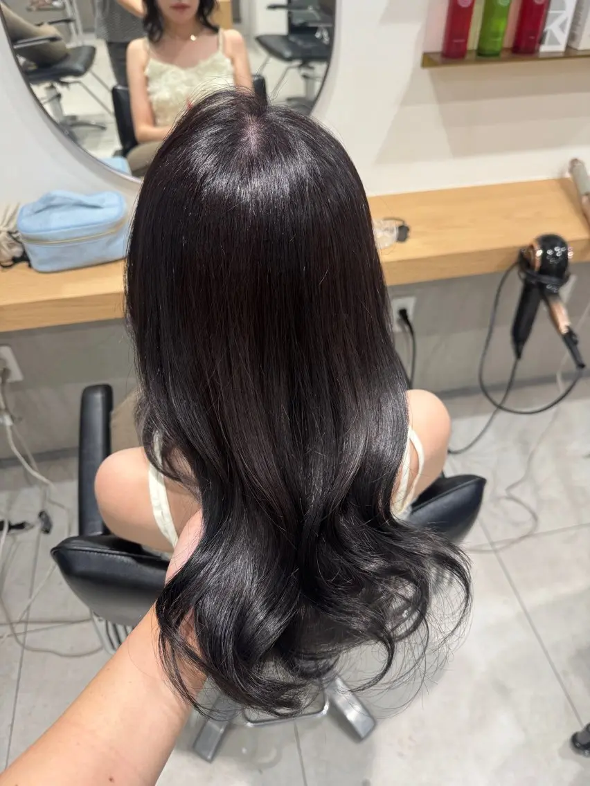 ミディアム 髪質改善 ヘアカラー トリートメント 福岡美容室/髪質改善 あおいのヘアスタイル