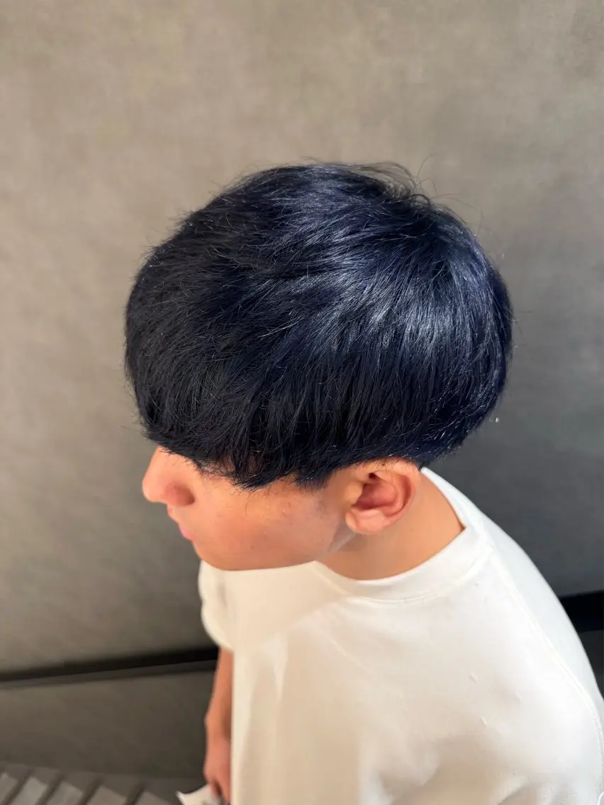 ミディアム カラー メンズ メンズデザインパーマ 毛流れカット 堀 綺のヘアスタイル