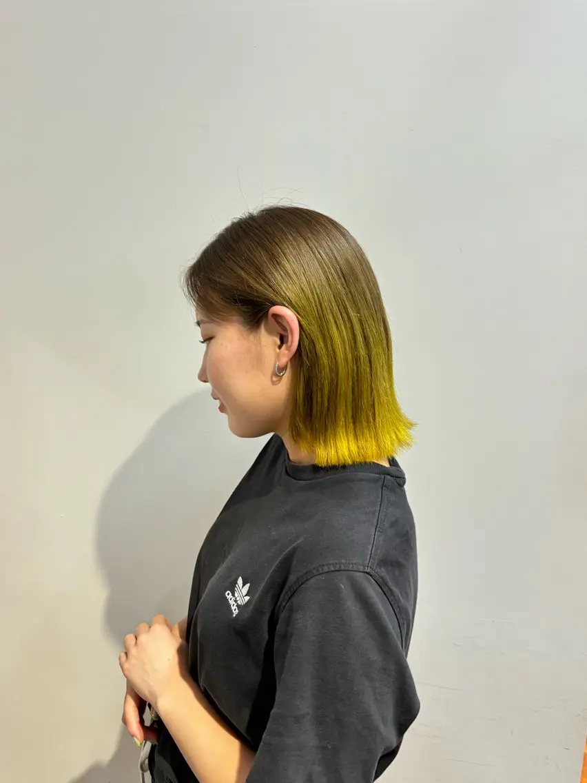 カラー ベージュカラー イエローカラー 田中来夢 Jr.スタイリストのヘアスタイル