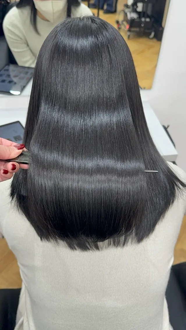 ミディアム 髪質改善 トリートメント カット ヘアカラー トリートメント 髪質改善/艶髪💎 ウエキ リカのヘアスタイル