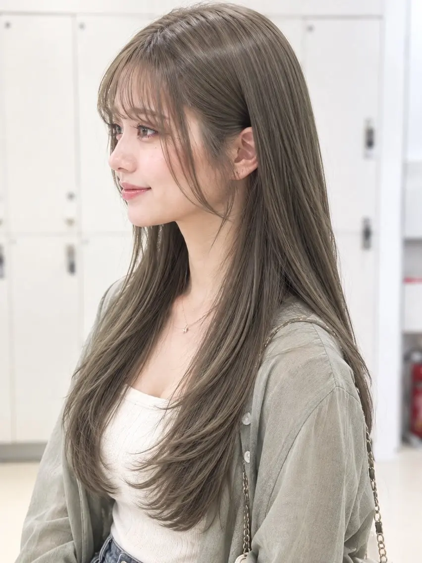 ロング カラー カット ヘアカラー トリートメント 金子 直樹のヘアスタイル