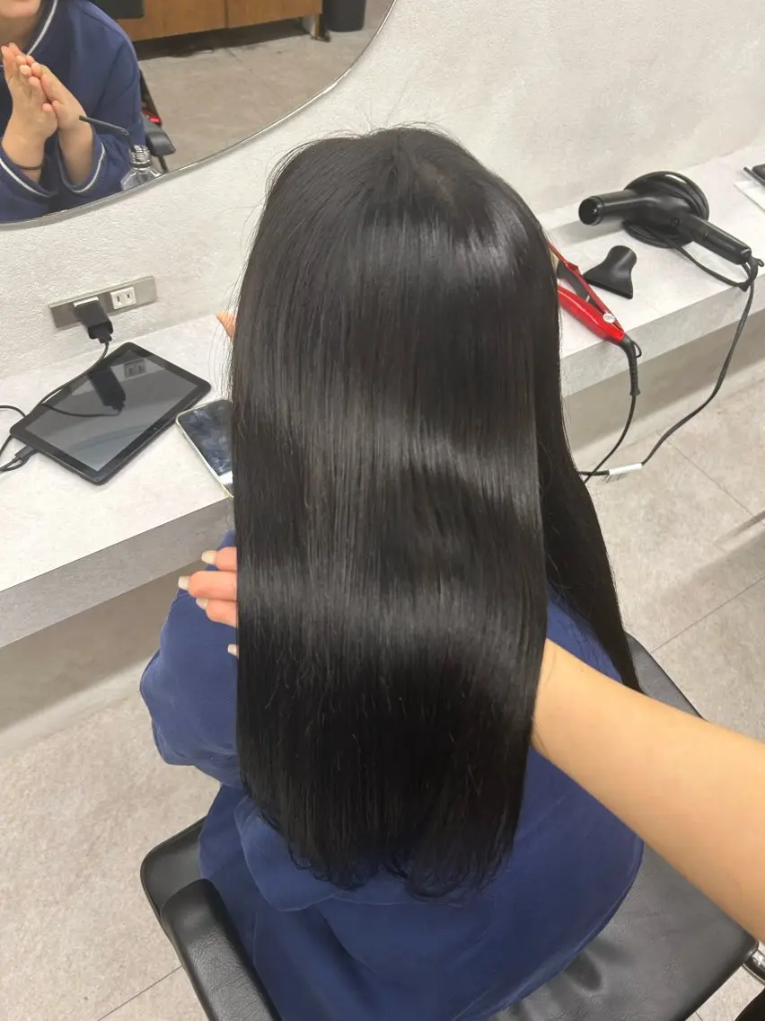 ロング カラー ヘアカラー 🎀HARU/ボブ/ セット/赤み消し🫧のヘアスタイル