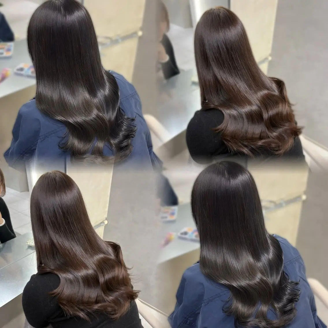 セミロング カット ヘアカラー トリートメント 阿倍野/髪質改善 /縮毛矯正/坪田幸広のヘアスタイル