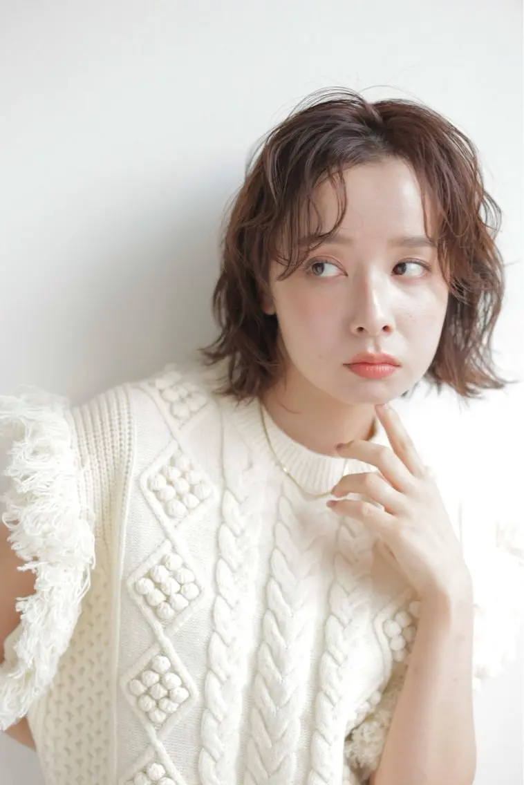 ショート カラー パーマ 🎀大人女性の為の ニュアンスヘア🎀のヘアスタイル