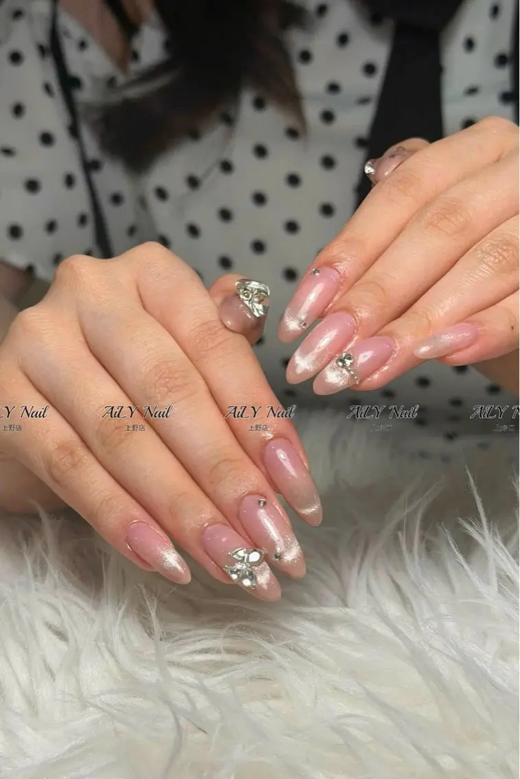 ネイル アートネイル ジェルネイル マグネットネイル ニュアンスネイル シンプルネイル ハンドネイル AiLy Nail 上野店のネイルデザイン