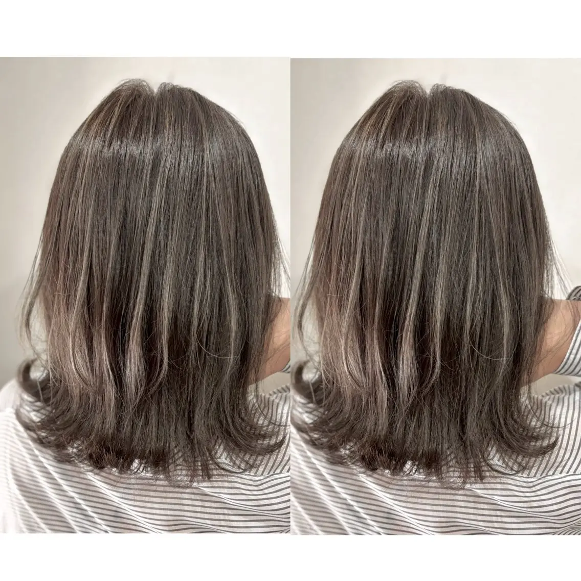 ミディアム カラー 切っぱなし💇‍♀️ イヤリング🎨龍之介のヘアスタイル