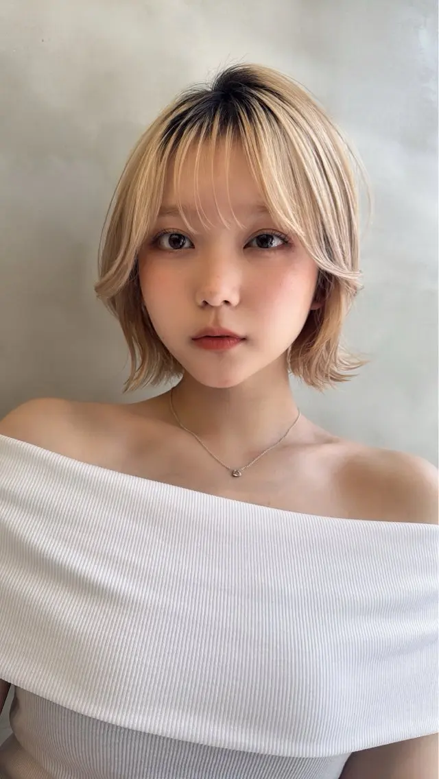 ミディアム カラー カット ヘアカラー トリートメント 🍀小川大輔🍀 ボブ/ブリーチ🥇のヘアスタイル