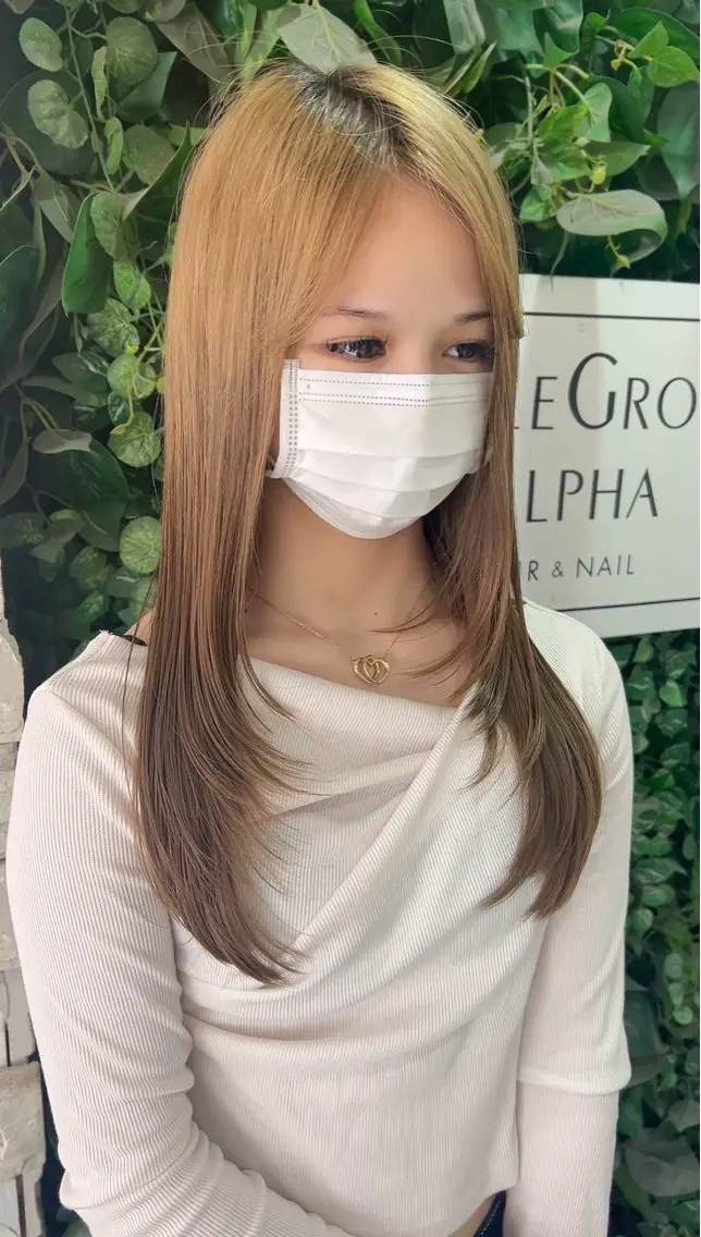 ロング レイヤーカット 馴染ませエクステ/ ヒロヤのヘアスタイル