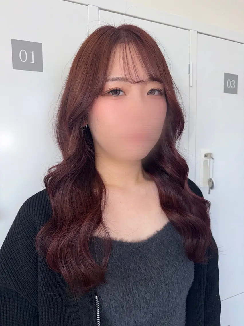 カラー ブラウンカラー レッドカラー ヘアカラー 結城 虹心のヘアスタイル