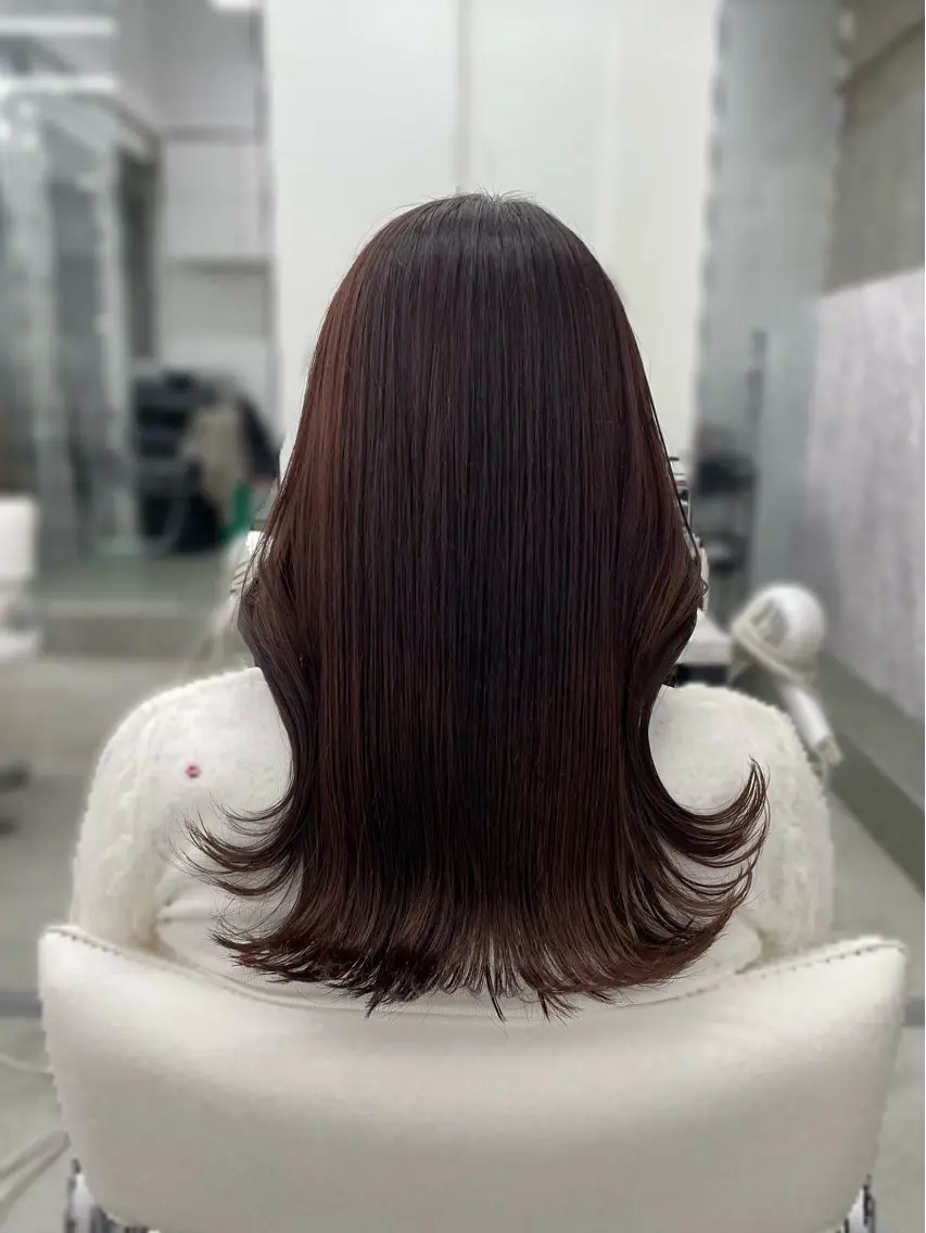 ミディアム 髪質改善×ブリーチ なしカラー/桃愛のヘアスタイル