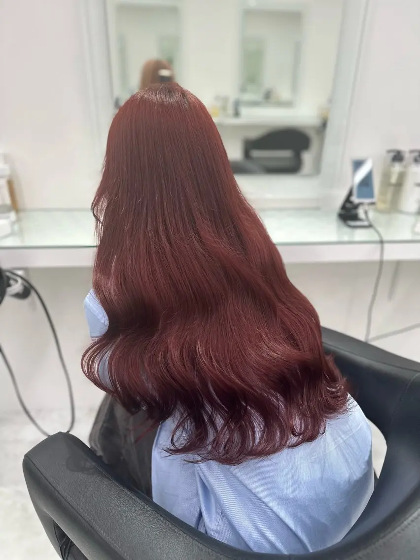 ロング カラー ヘアカラー トリートメント ヘッドスパ ヘアセット ❄最強かわいいカラー ❄️MINA❄️のヘアスタイル
