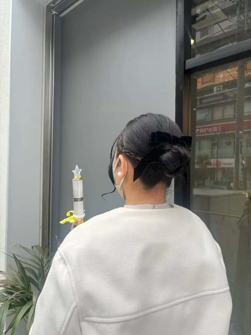 セミロング ヘアアレンジ ヘアセット 💎水野 帆那💎のヘアスタイル