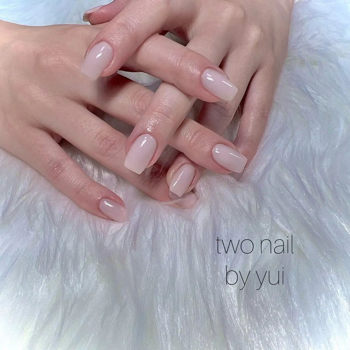 ネイル ネイルチップ ホワイト ハンドネイル two nailのネイルデザイン