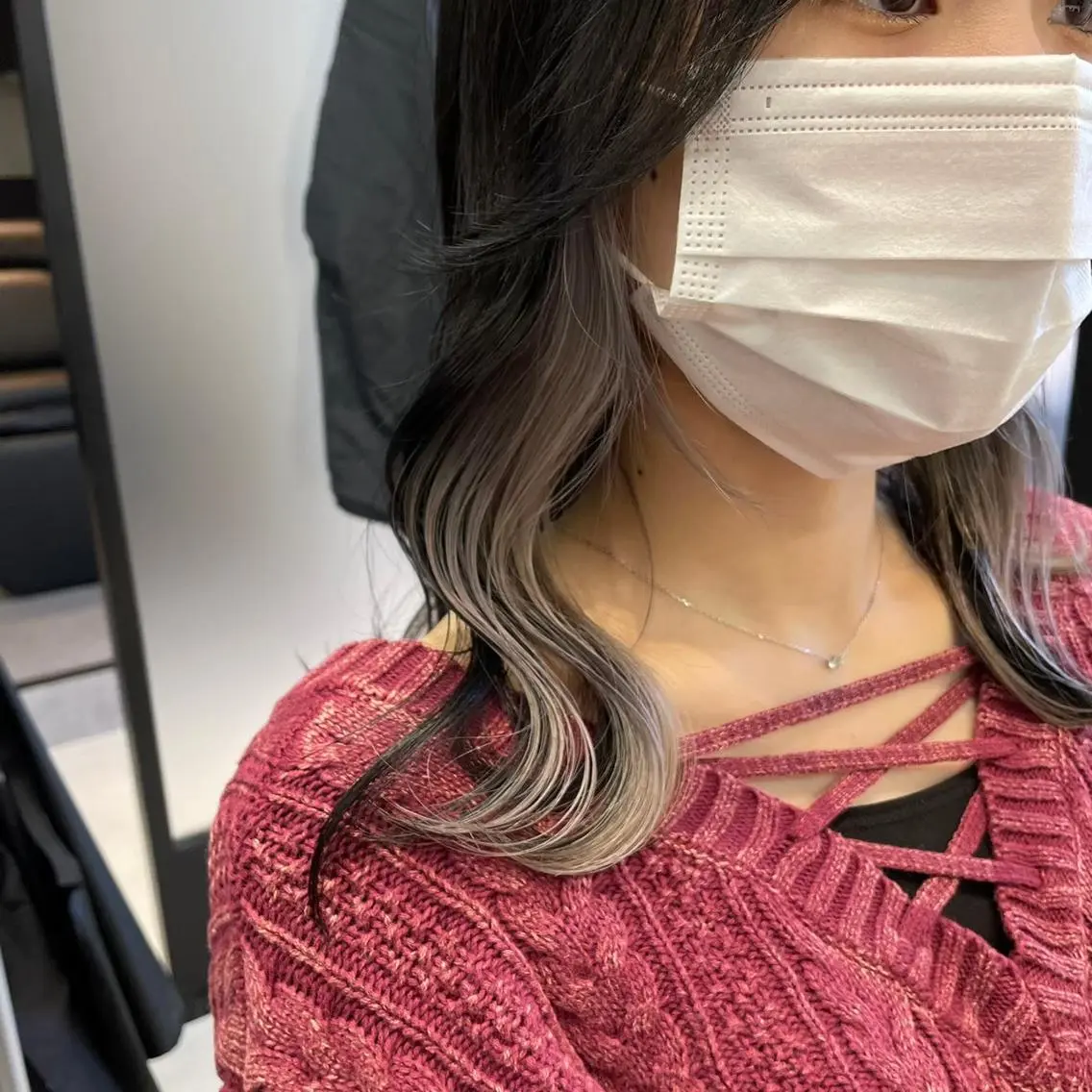 セミロング カラー グラデーションカラー 🫧透明感/ツヤ髪/ ベージュ いちご🍓のヘアスタイル